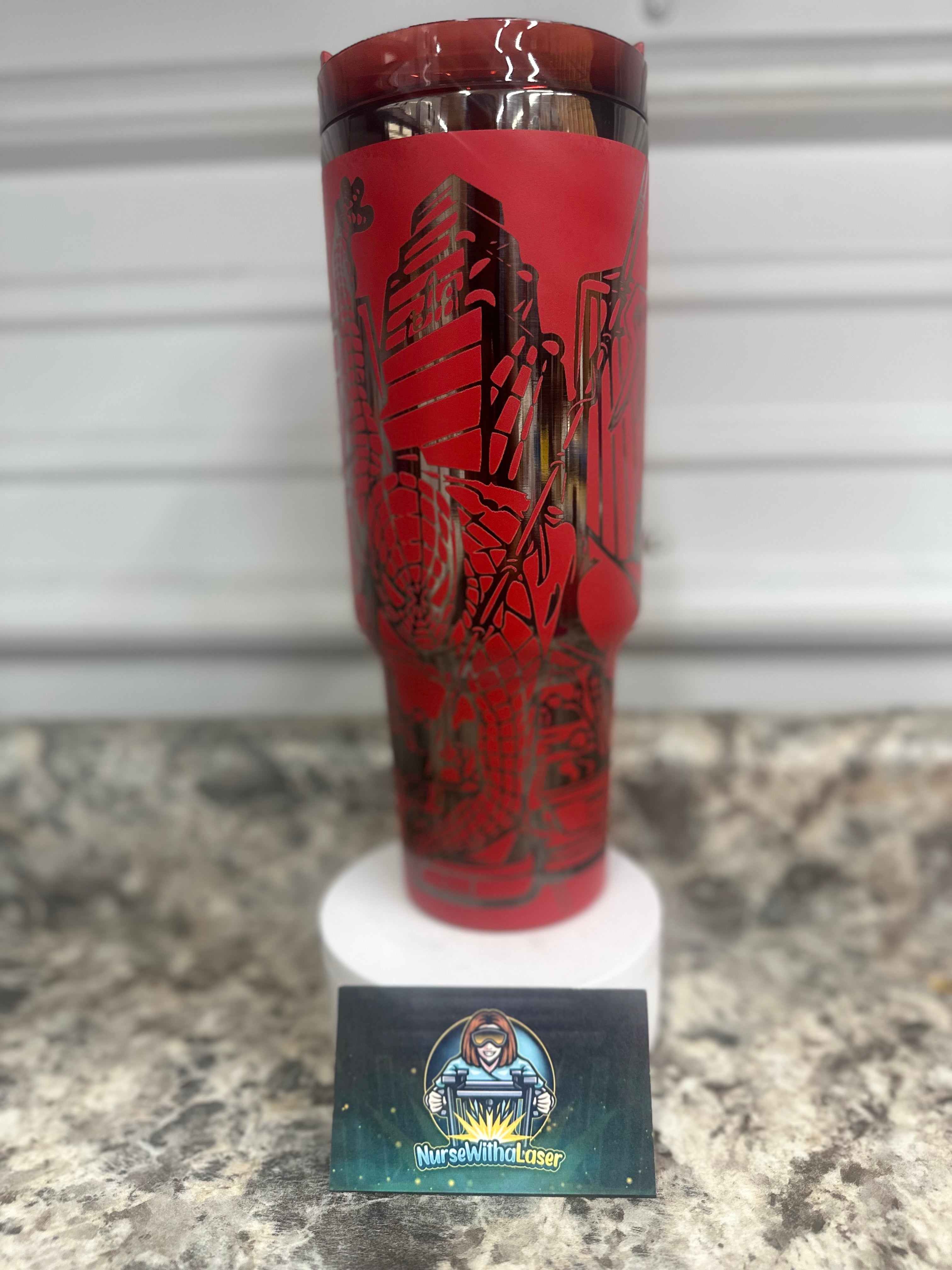 Spider-Man Laser Engraved 40oz Tumbler