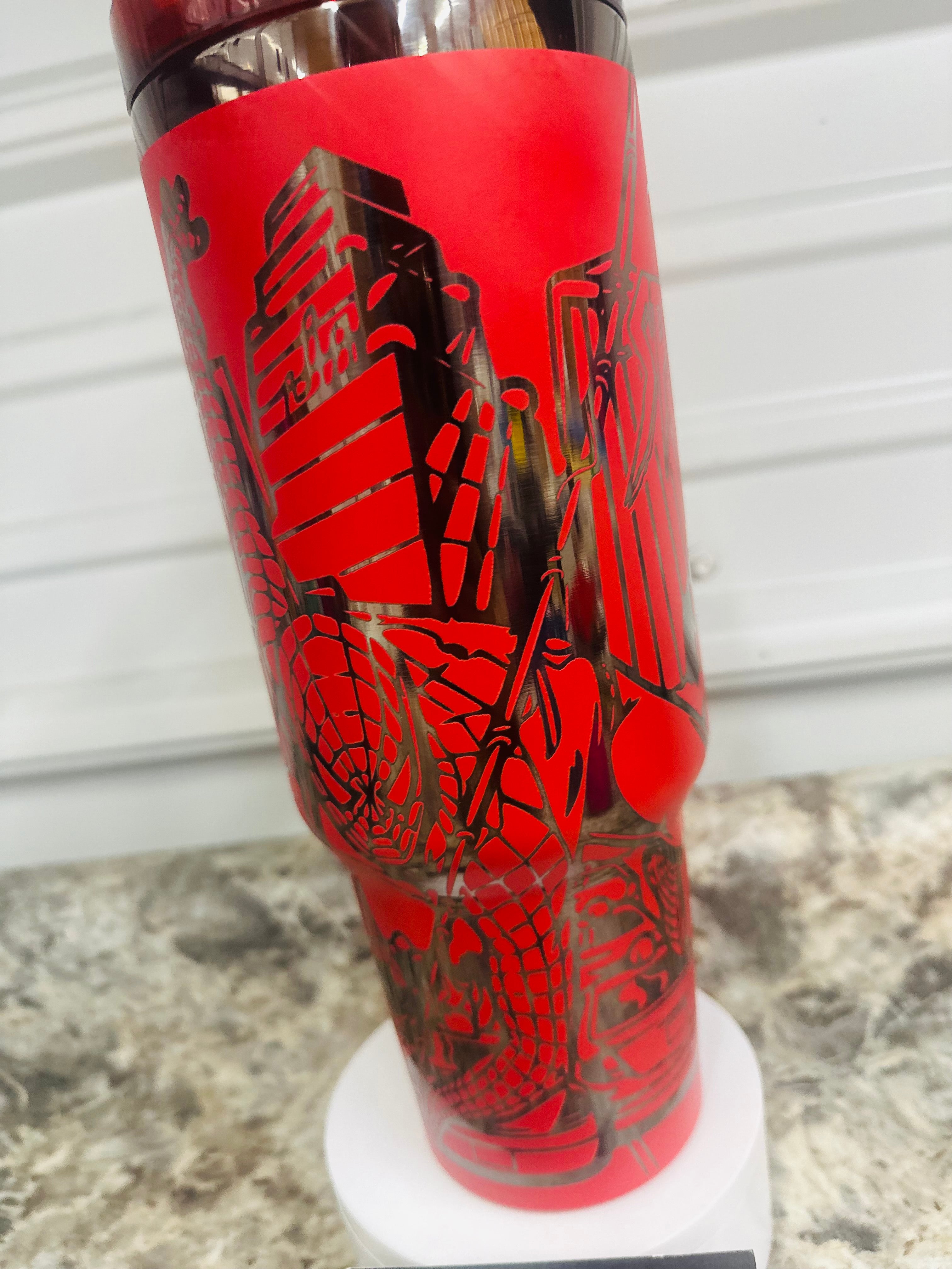 Spider-Man Laser Engraved 40oz Tumbler