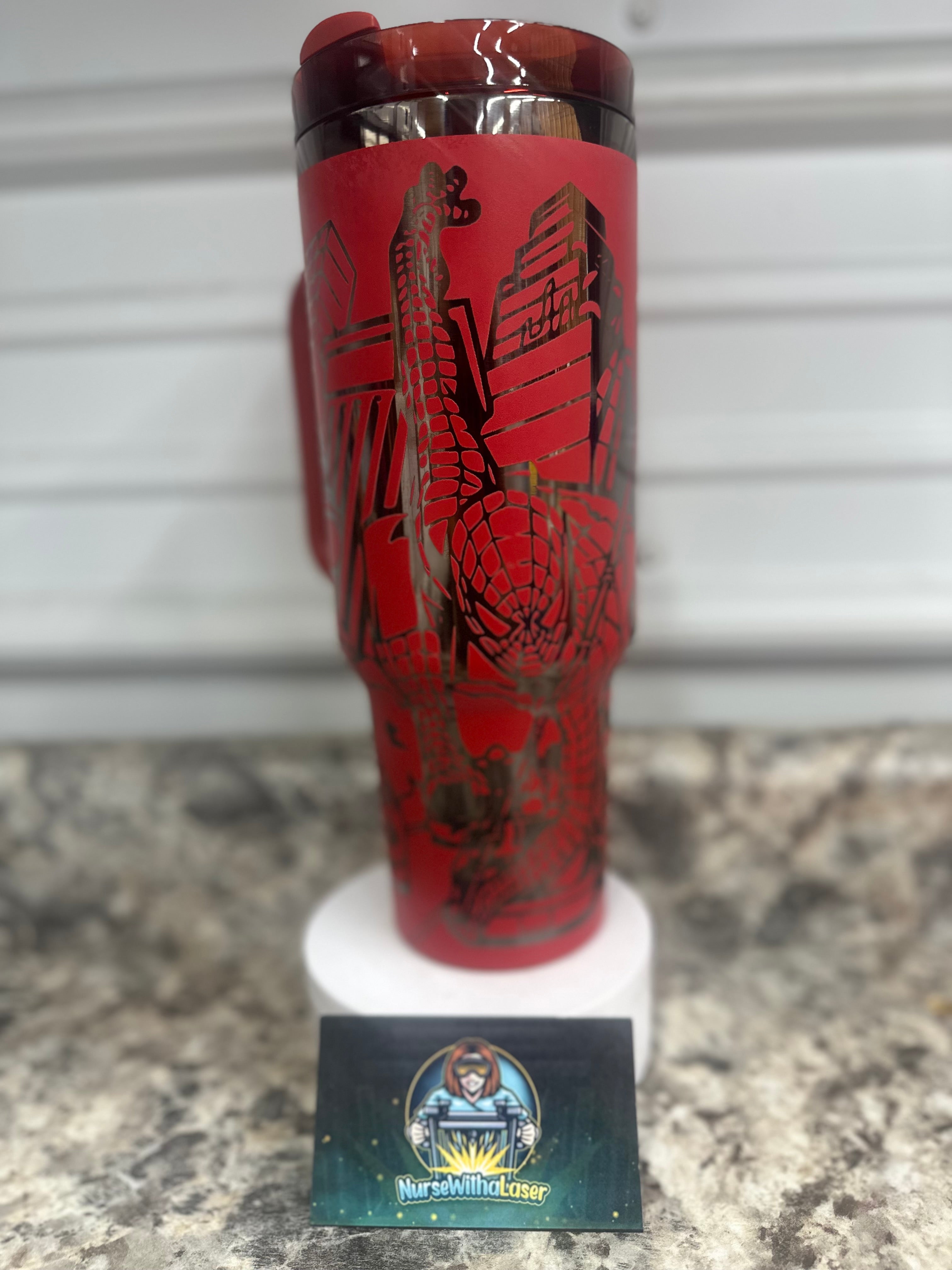 Spider-Man Laser Engraved 40oz Tumbler