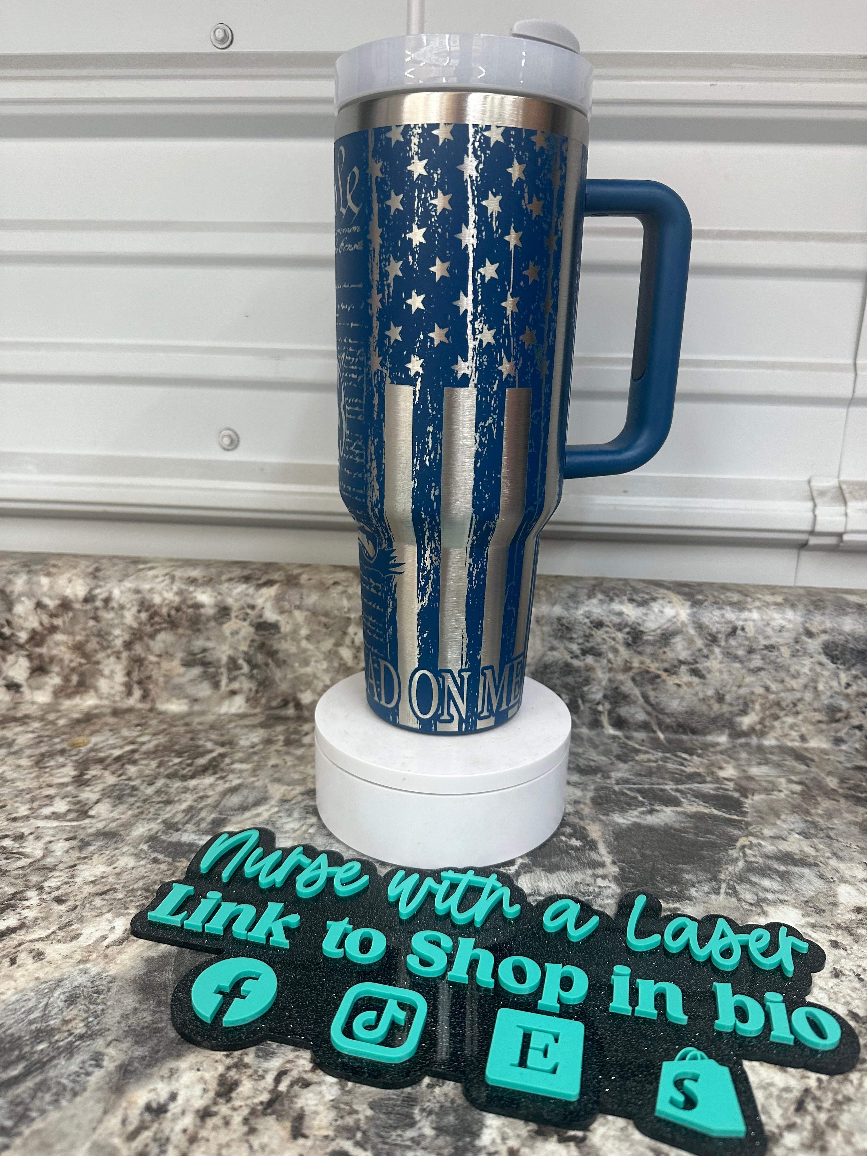 We the people, don’t tread on me, American pride laser engraved wrap