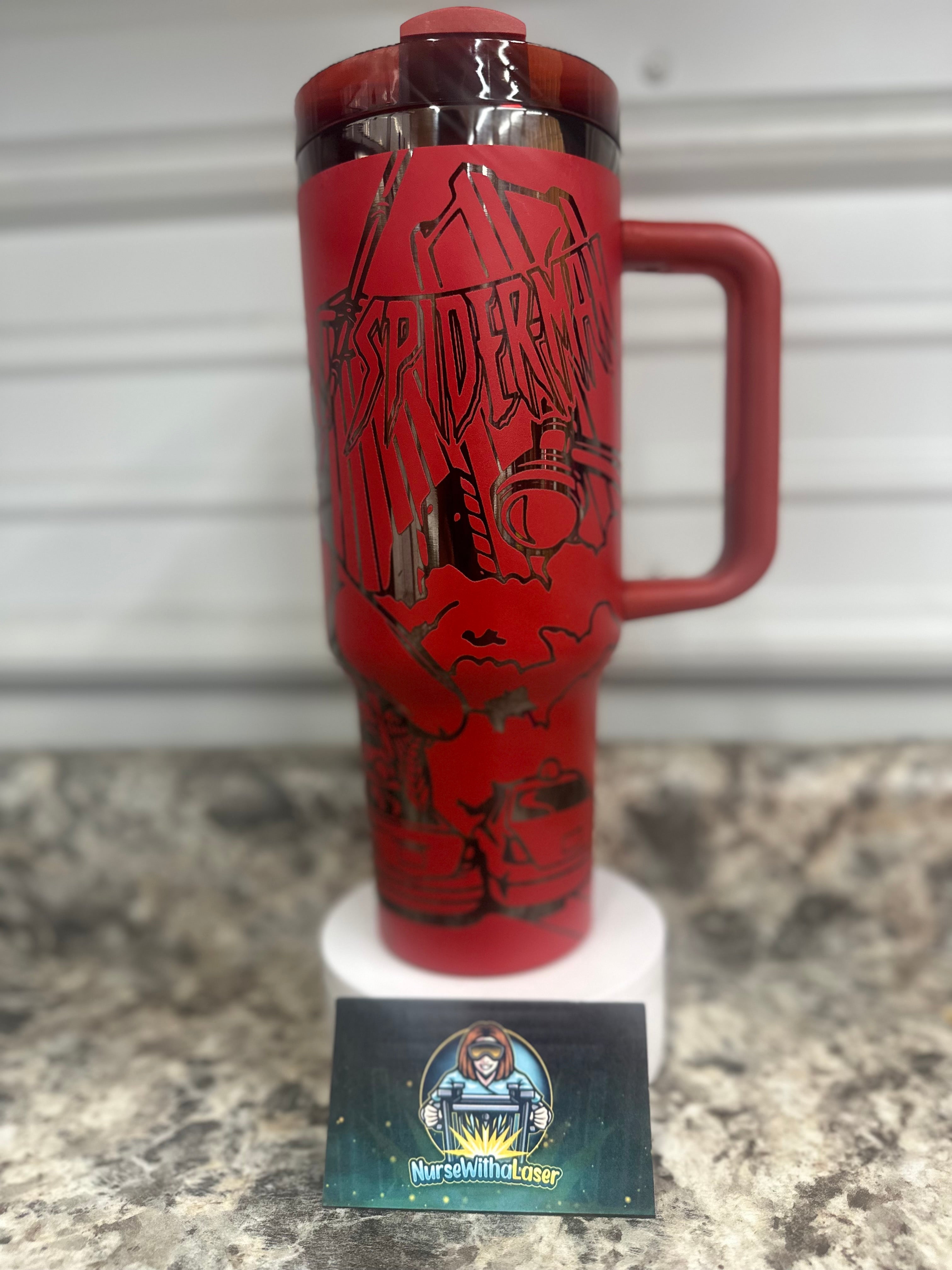 Spider-Man Laser Engraved 40oz Tumbler