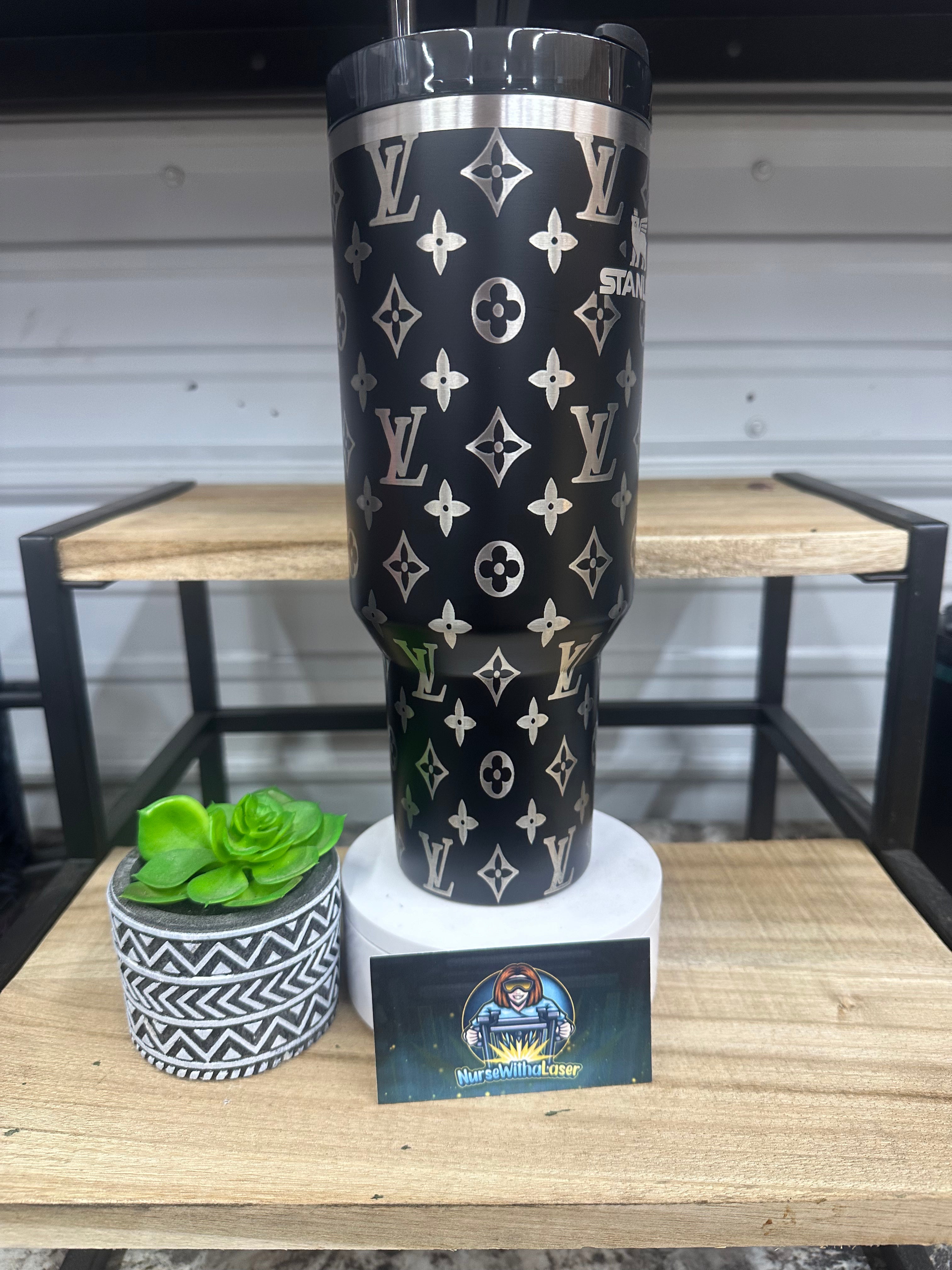 40 oz. Stanley Quencher Louis- LV Inspired Full Wrap