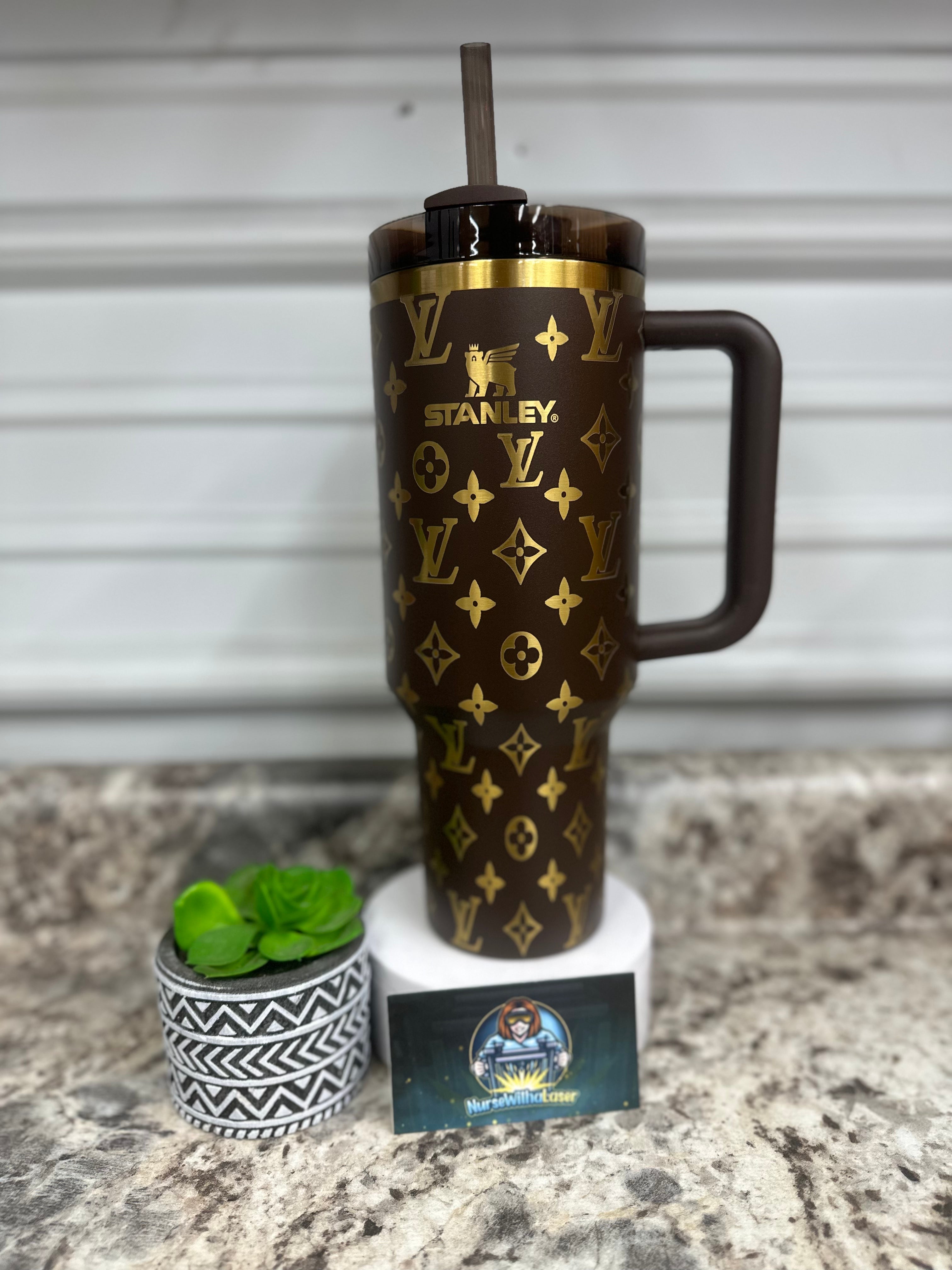 40 oz. Stanley Quencher Louis- LV Inspired Full Wrap