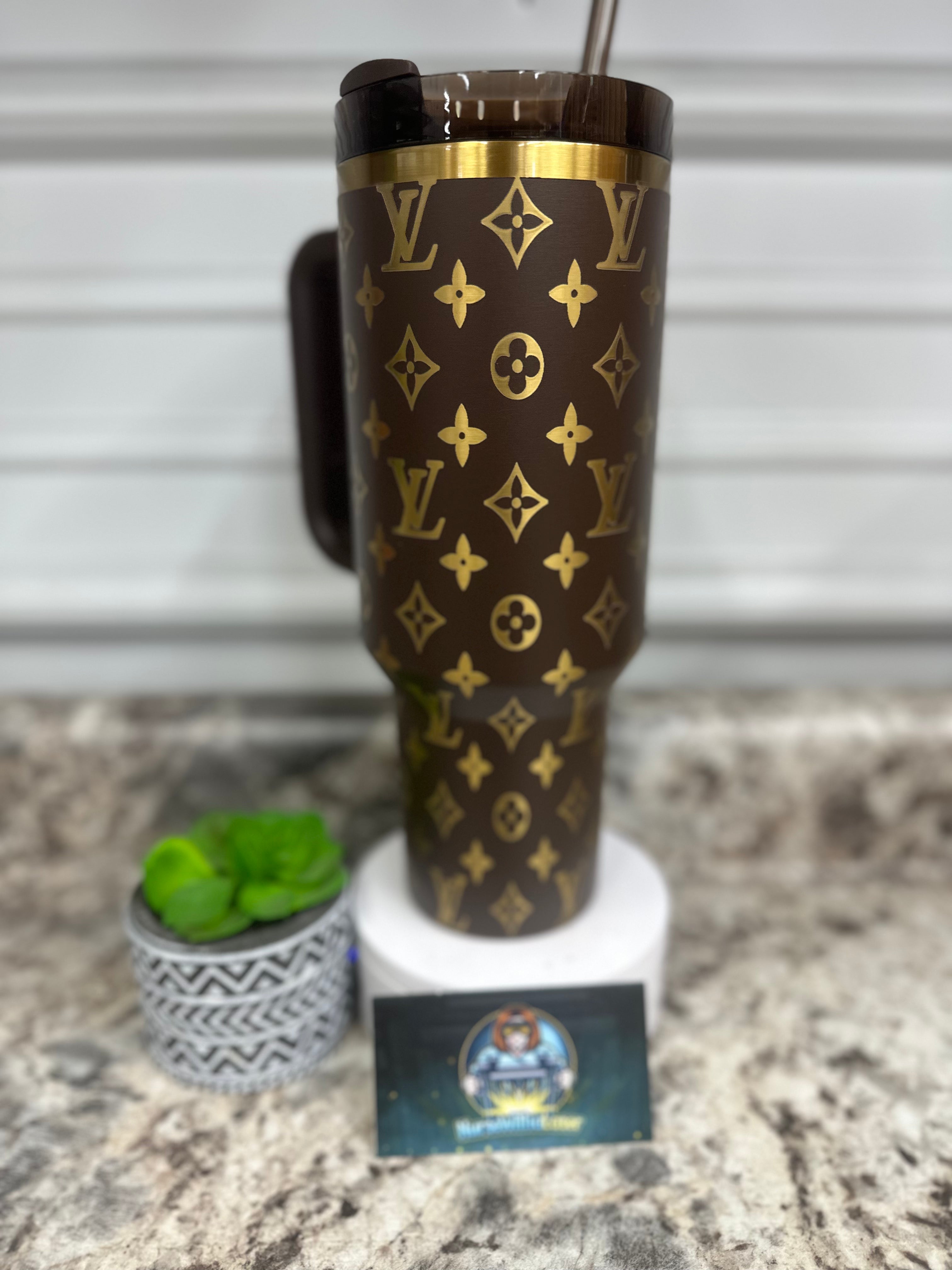 40 oz. Stanley Quencher Louis- LV Inspired Full Wrap