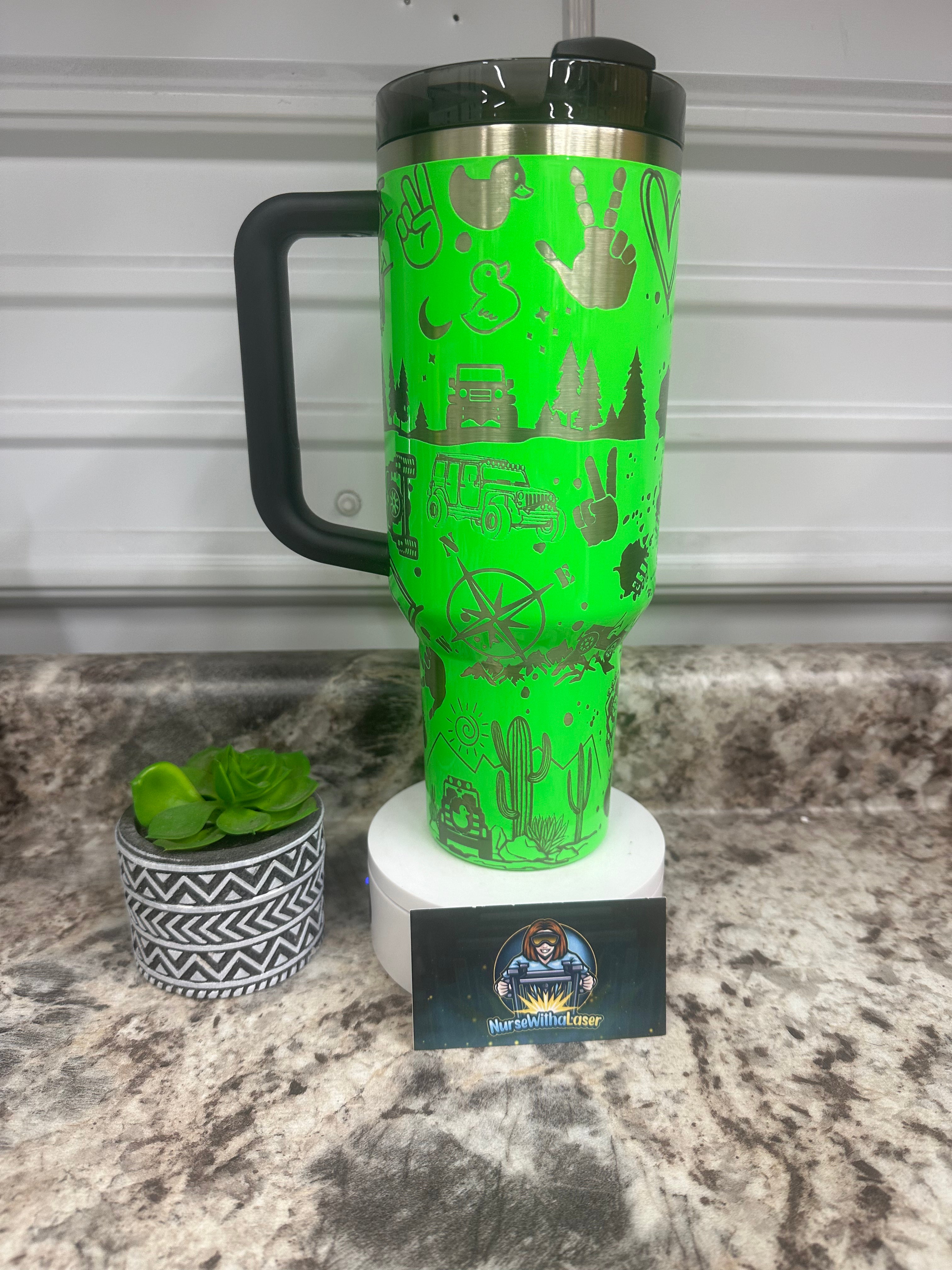 40 oz. Stanley Quencher Jeep Life Laser Engraved Cup