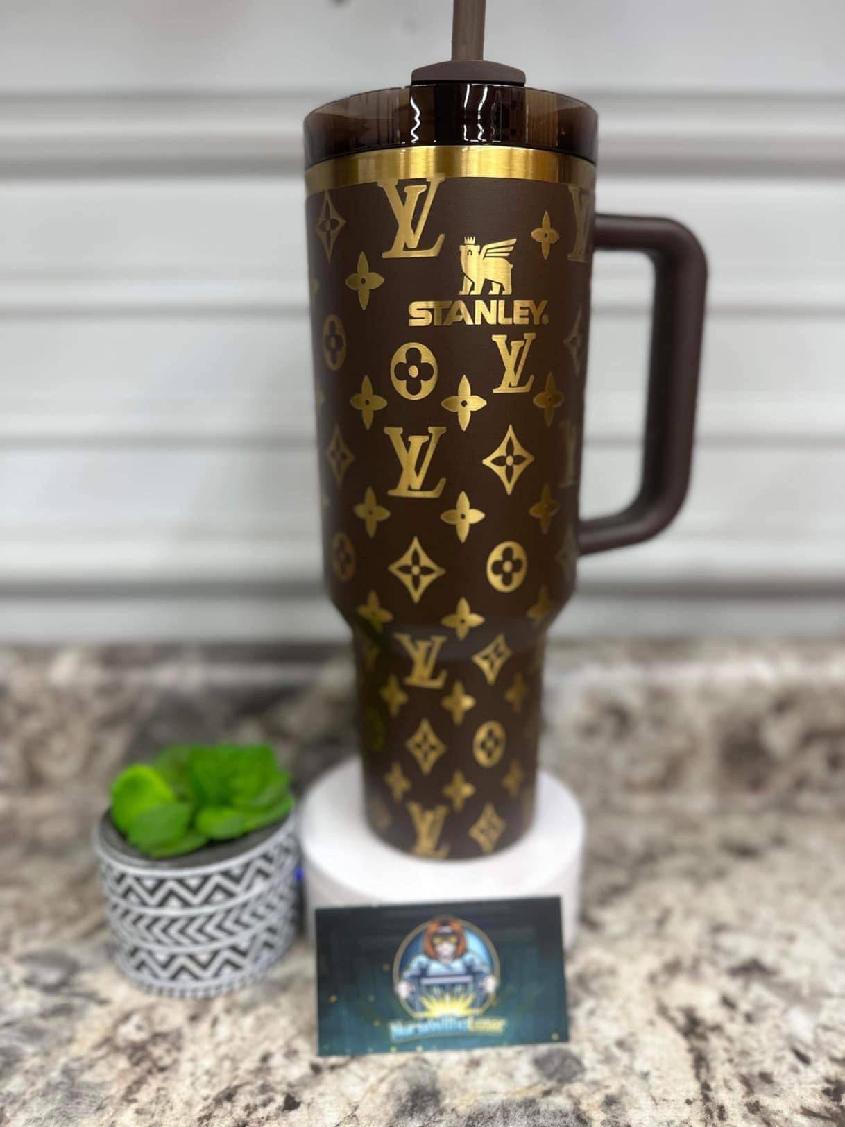 40 oz. Stanley Quencher Louis- LV Inspired Full Wrap