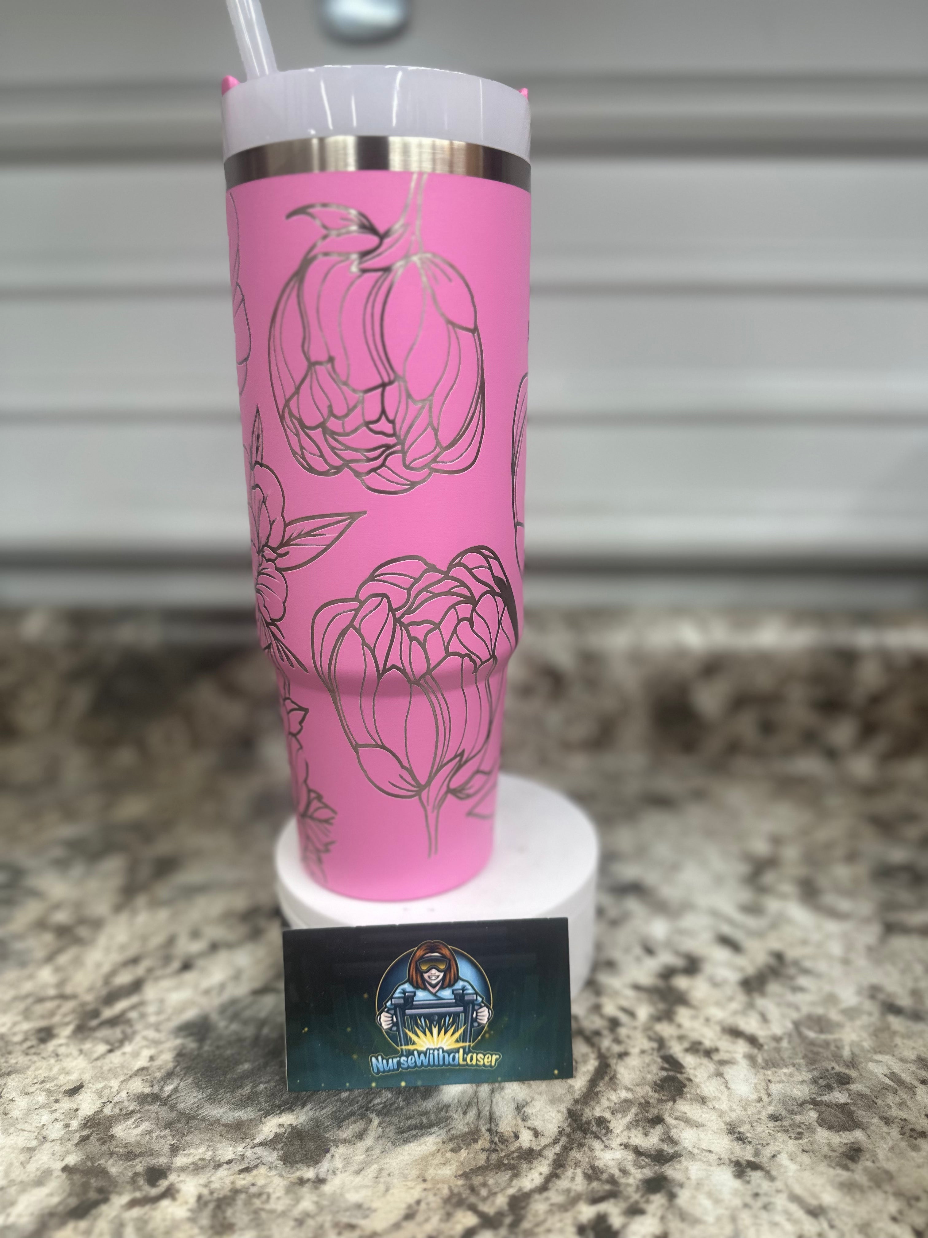 Peony Full Floral Laser Engraved Wrap